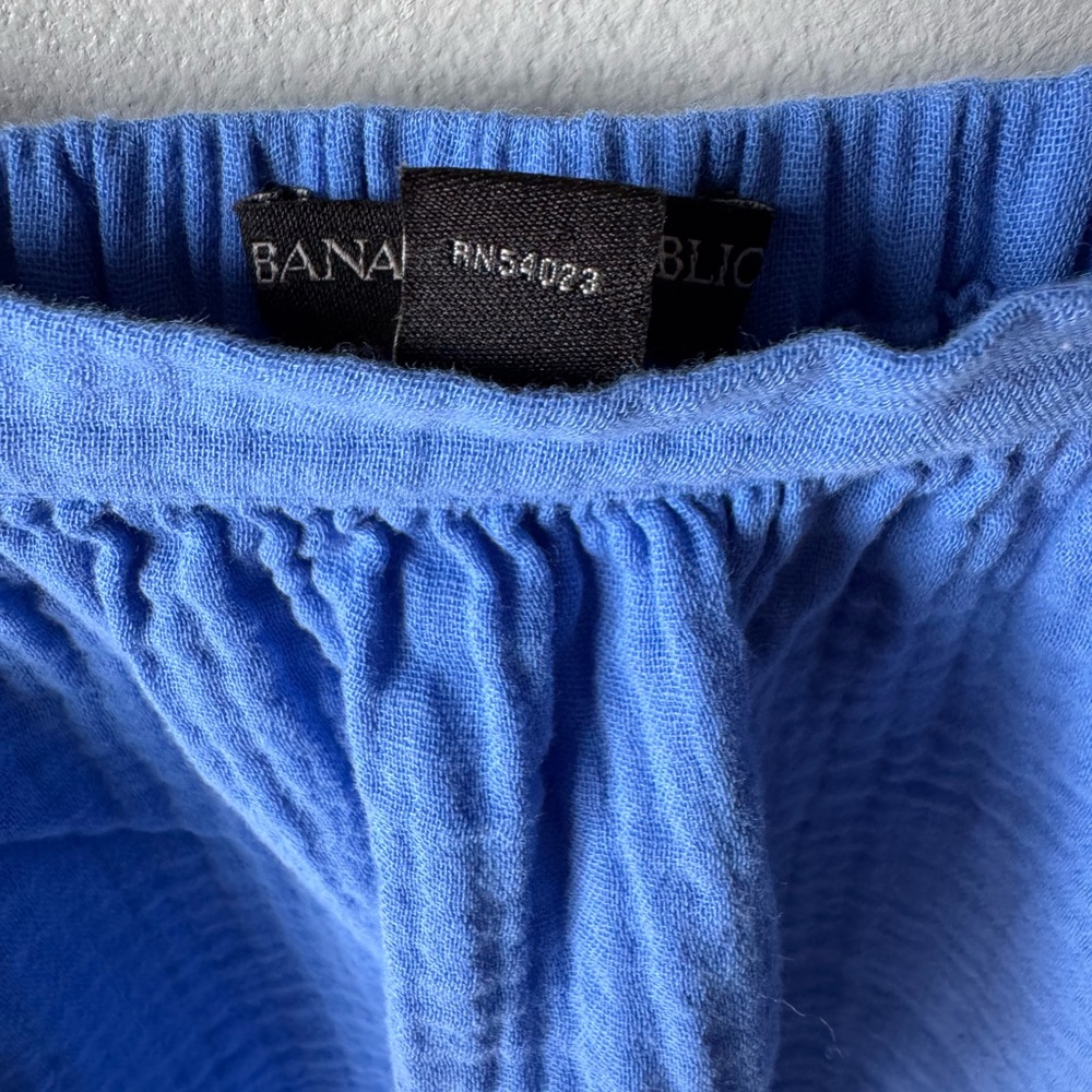 Banana Republic Blue Double Gauze Cotton Midi Skirt - Tall XS - Picture 3 of 4